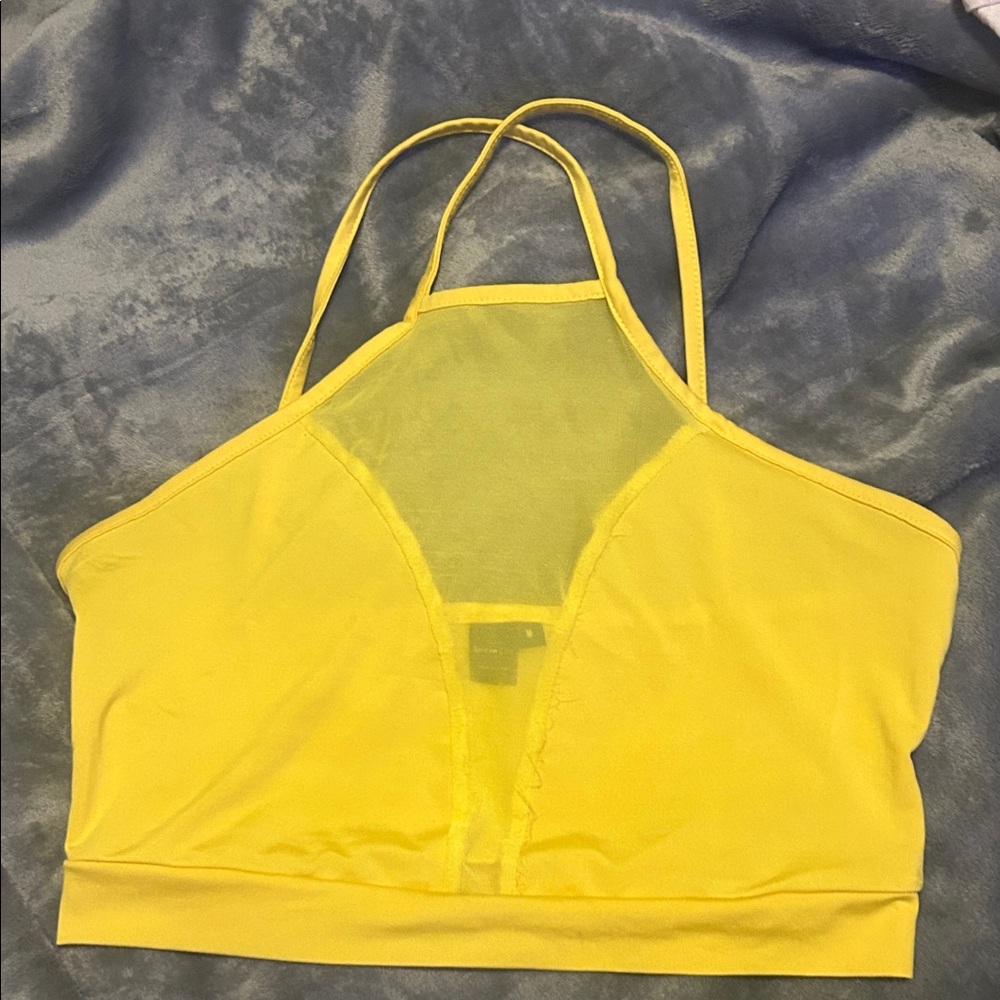Yellow Women's cropped Top